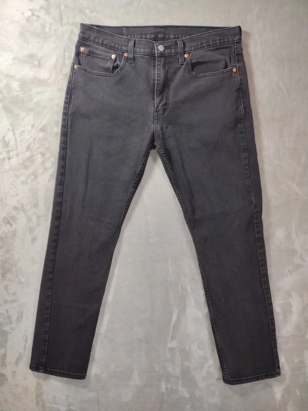 Levis 502 Jeans Mens 34x32 Black Regular Taper Casual Western American Grunge